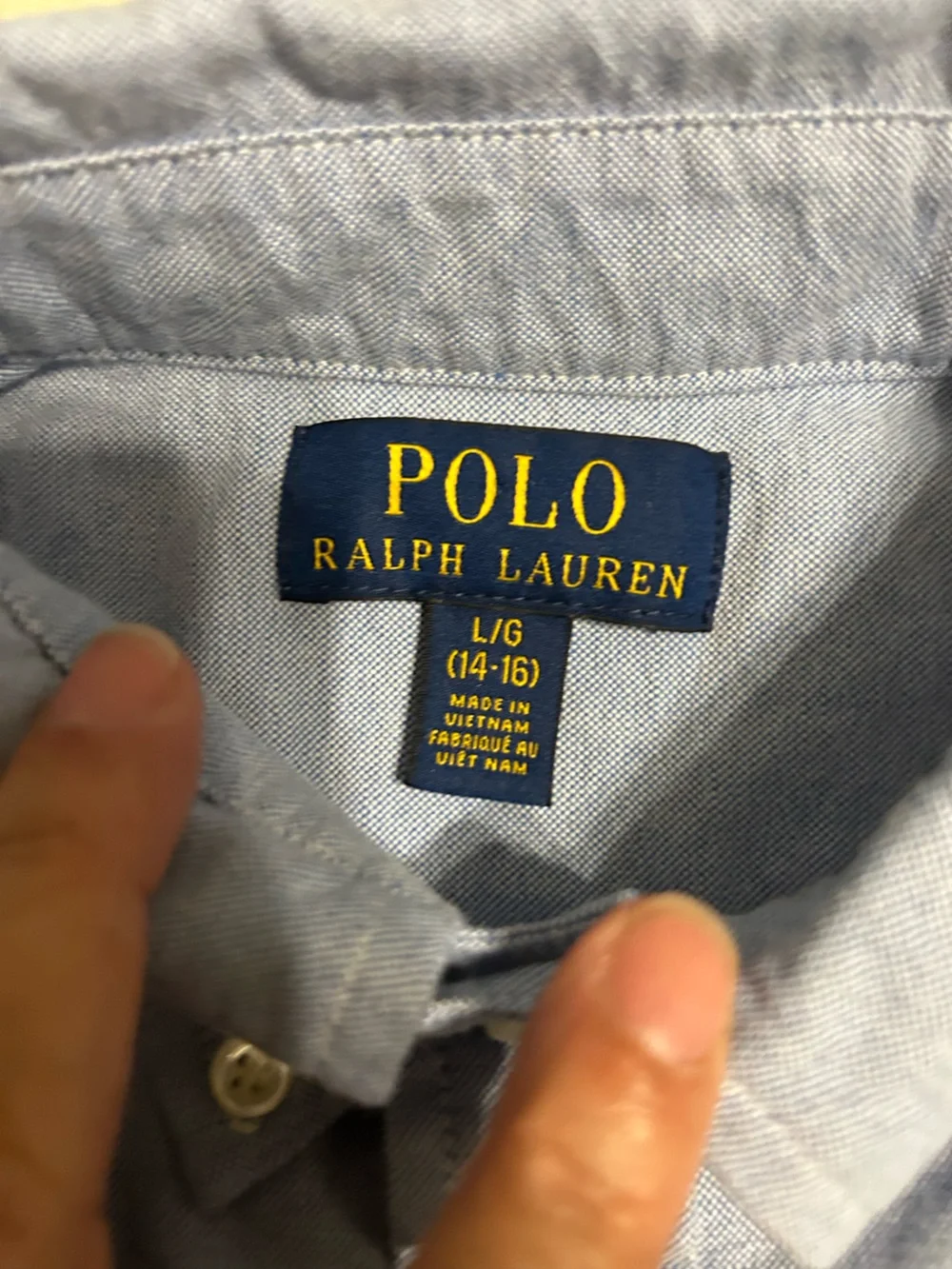 Polo by Ralph Lauren Light Blue Oxford Button-Down Shirt Jacket
